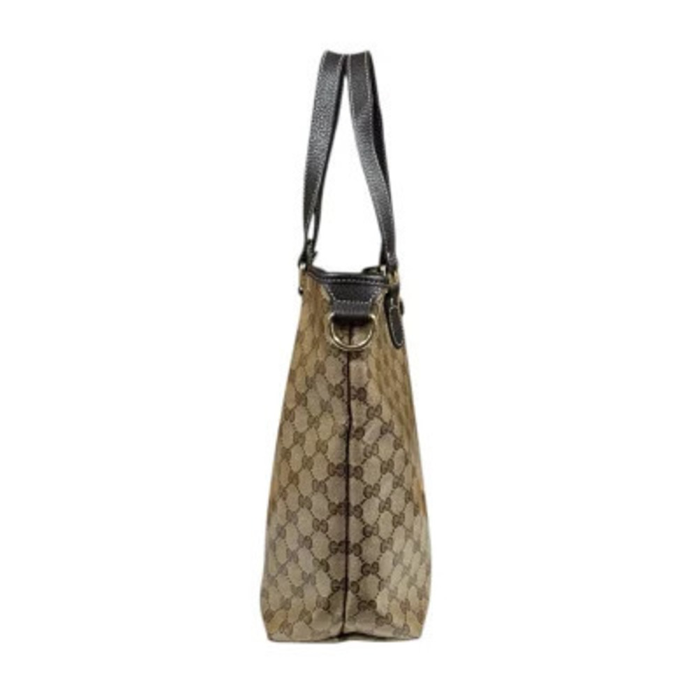 Gucci Leather Bag GG Crystal Beige Tote - Picture 4 of 8